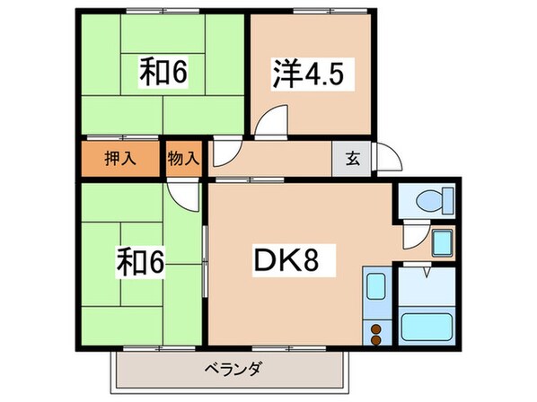 熊澤ハイツ３の物件間取画像